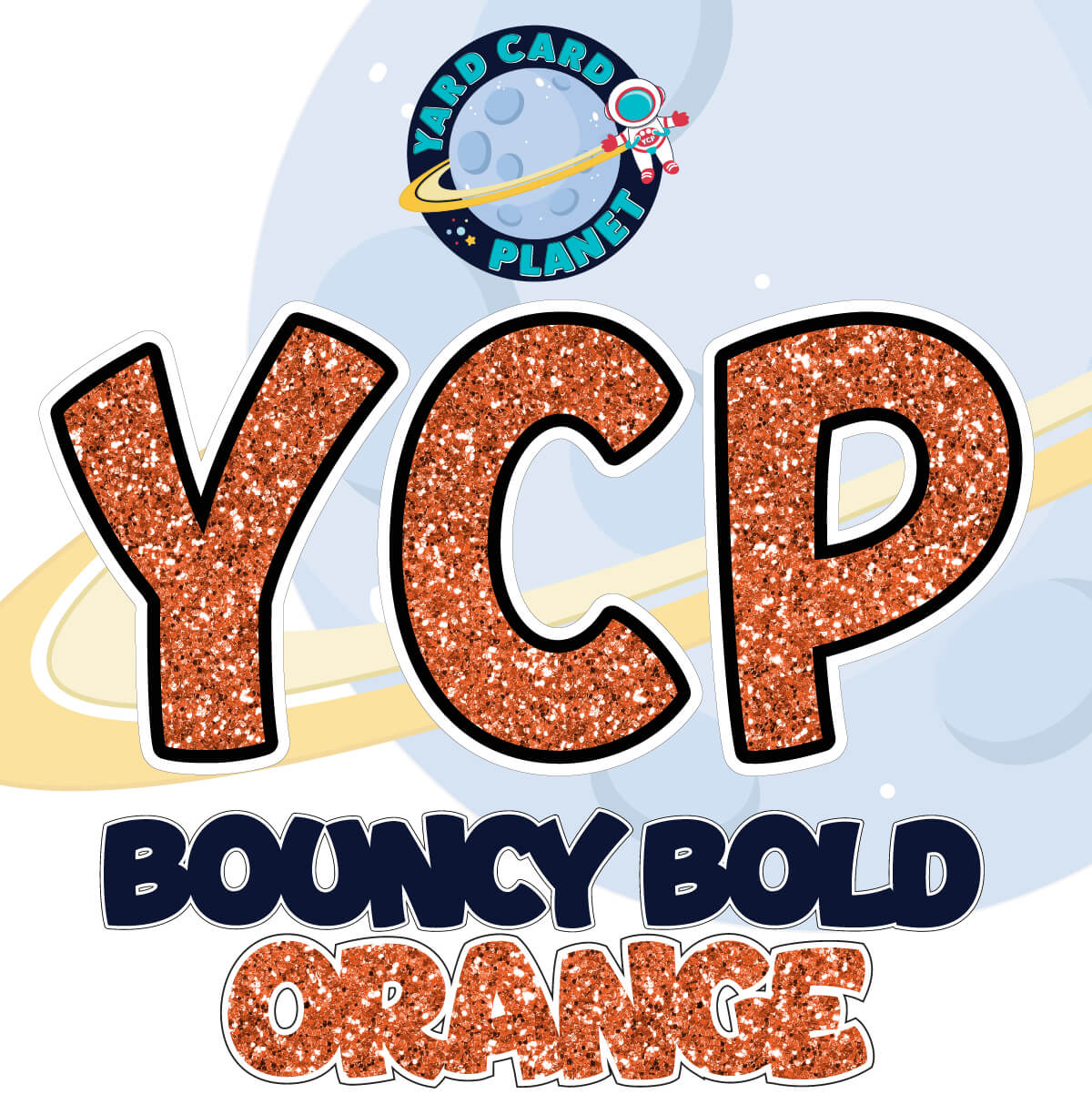 23" Bouncy Bold BB 100 pc. Letters, Numbers and Symbols Pro Set in Glitter Pattern