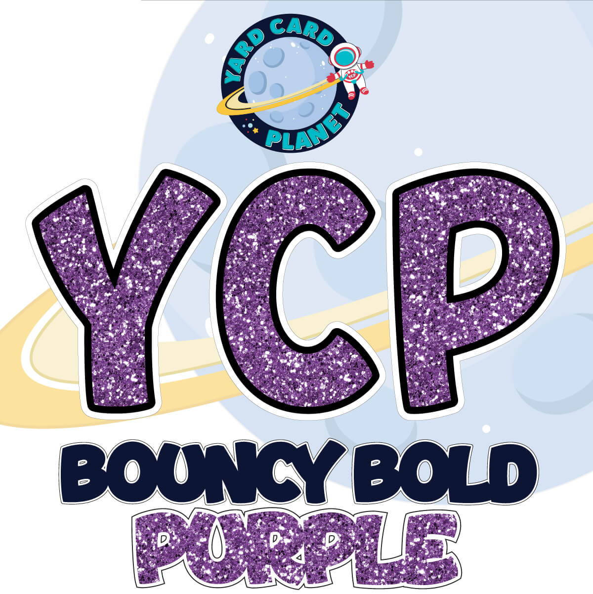 23" Bouncy Bold BB 100 pc. Letters, Numbers and Symbols Pro Set in Glitter Pattern