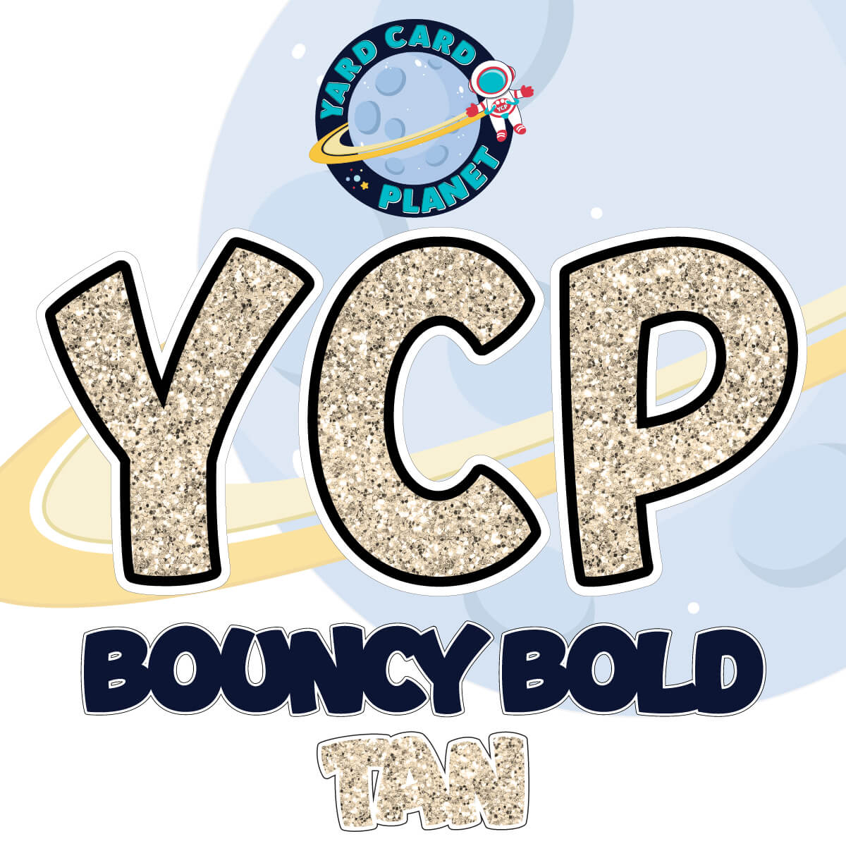 18" Bouncy Bold BB 102 pc. Pro Letters, Numbers and Symbols Set in Glitter Pattern