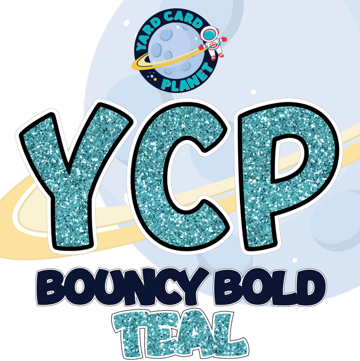 23" Bouncy Bold BB 100 pc. Letters, Numbers and Symbols Pro Set in Glitter Pattern