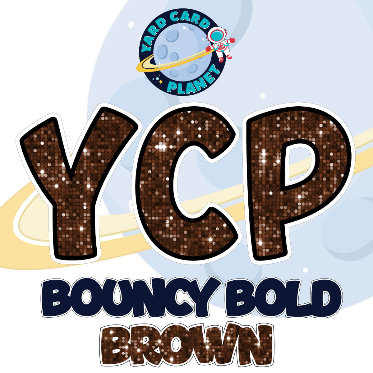 18" Bouncy Bold BB 102 pc. Pro Letters, Numbers and Symbols Set in Sequin Pattern