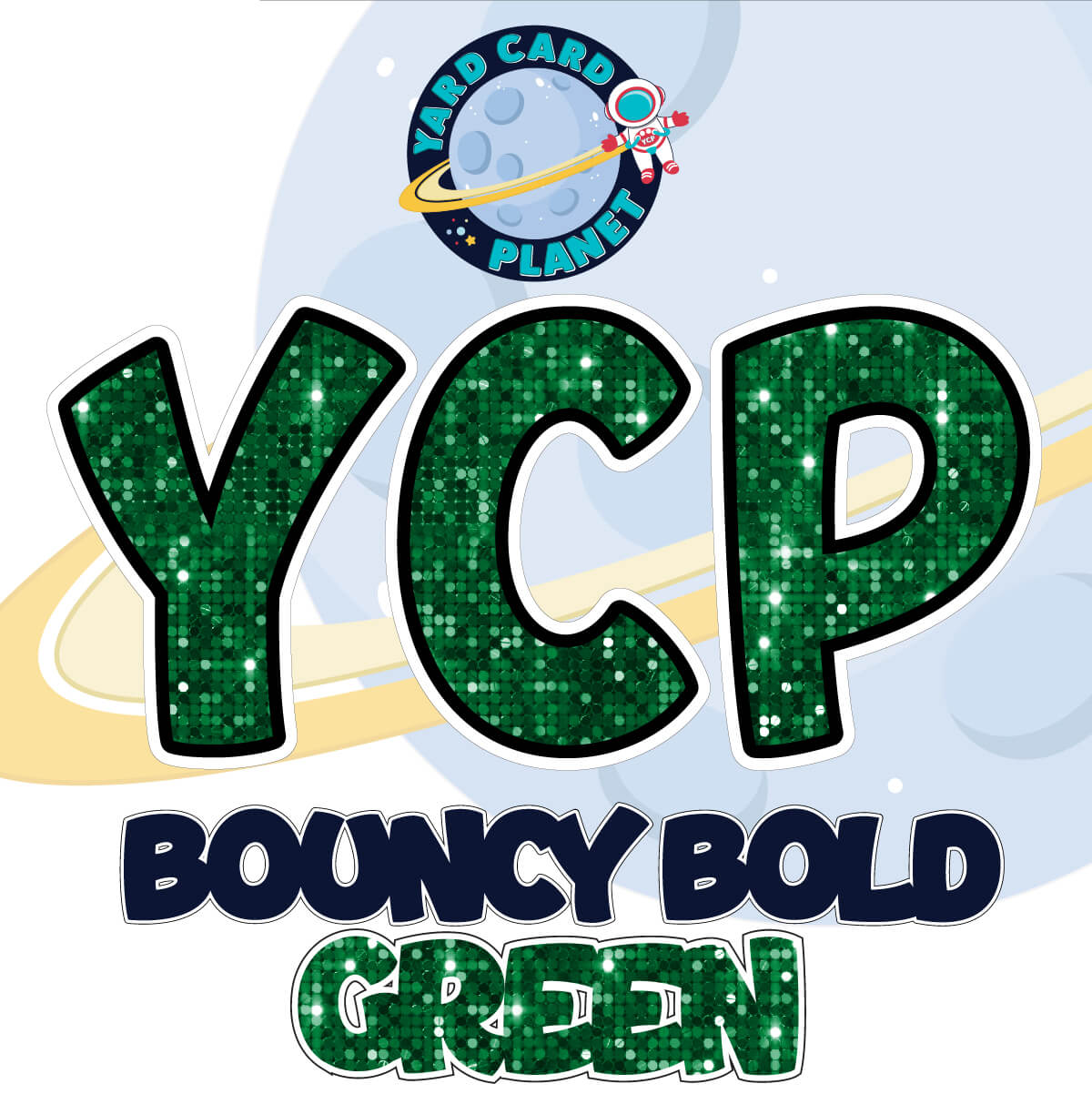 23" Bouncy Bold BB 100 pc. Letters, Numbers and Symbols Pro Set in Sequin Pattern