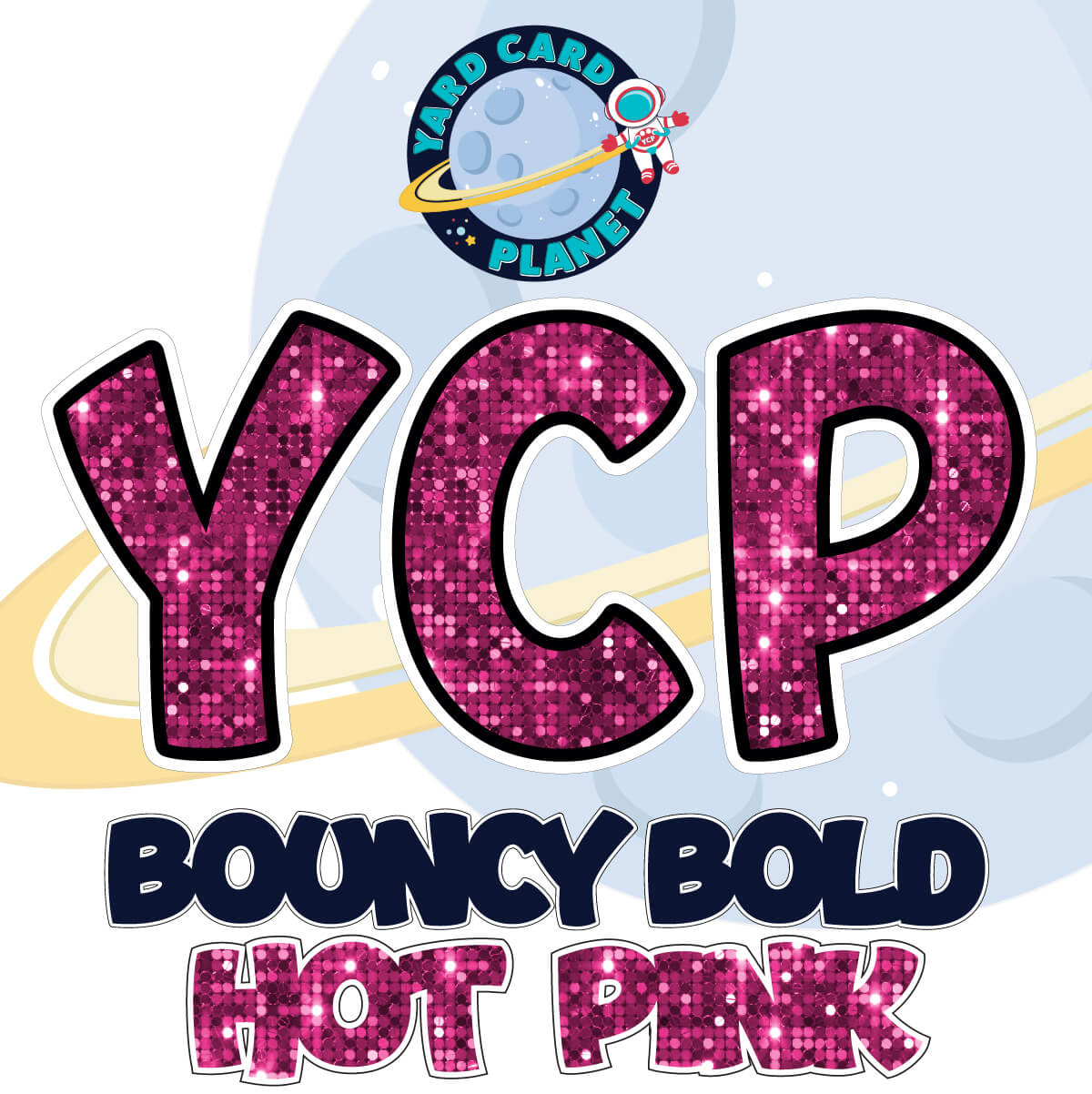 23" Bouncy Bold BB 100 pc. Letters, Numbers and Symbols Pro Set in Sequin Pattern