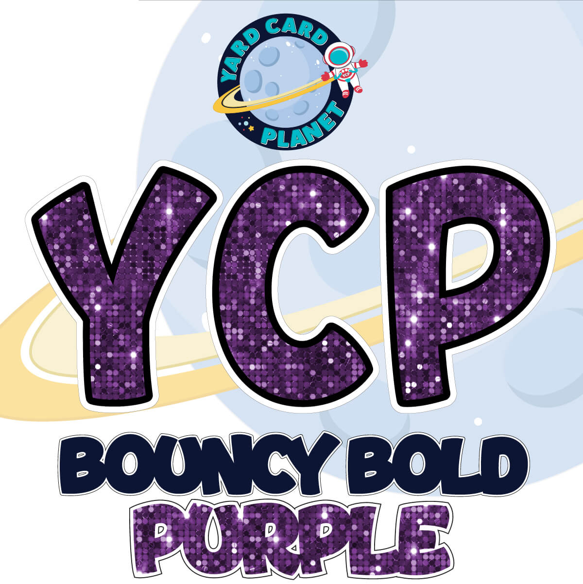 23" Bouncy Bold BB 100 pc. Letters, Numbers and Symbols Pro Set in Sequin Pattern