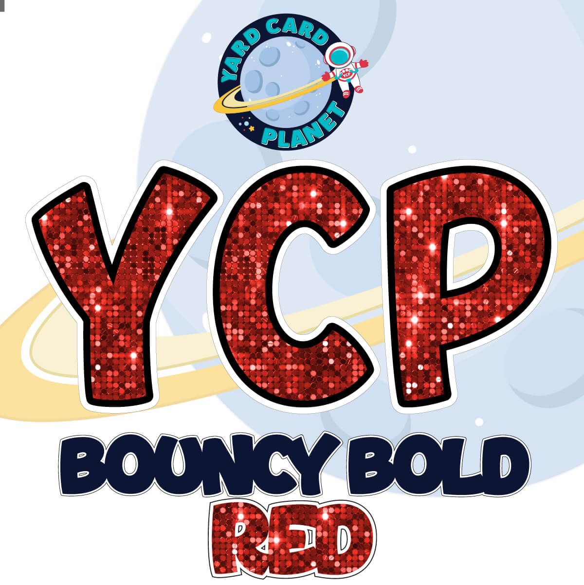 23" Bouncy Bold BB 100 pc. Letters, Numbers and Symbols Pro Set in Sequin Pattern