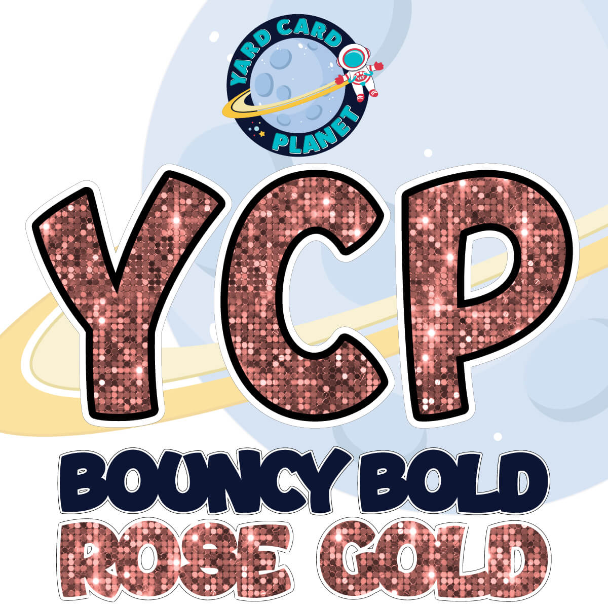 23" Bouncy Bold BB 100 pc. Letters, Numbers and Symbols Pro Set in Sequin Pattern