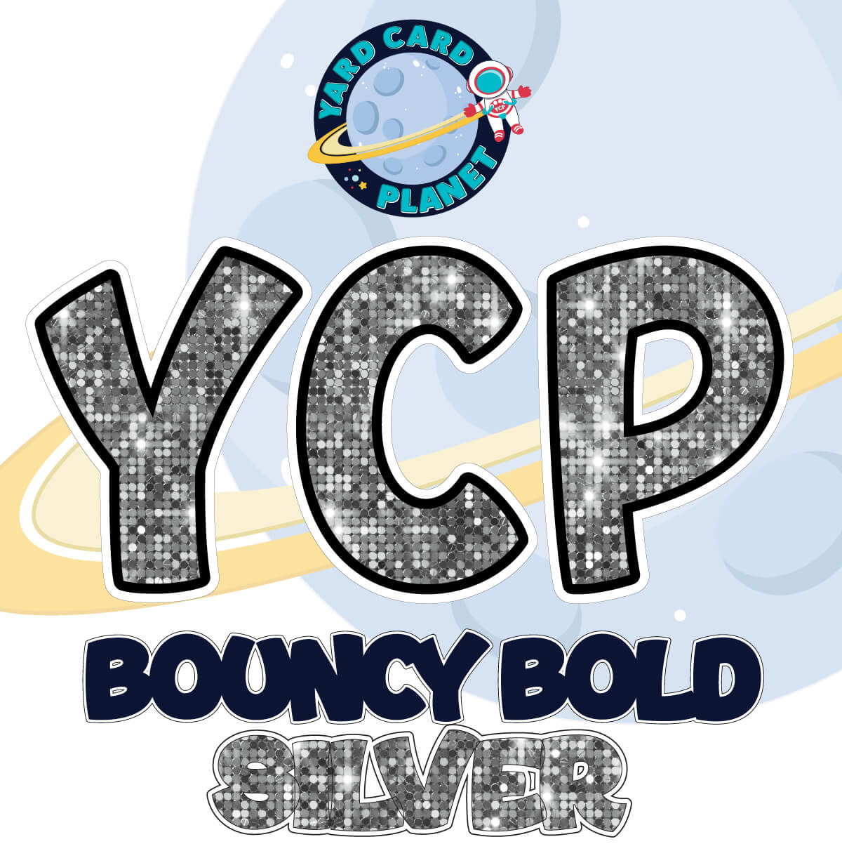 23" Bouncy Bold BB 100 pc. Letters, Numbers and Symbols Pro Set in Sequin Pattern