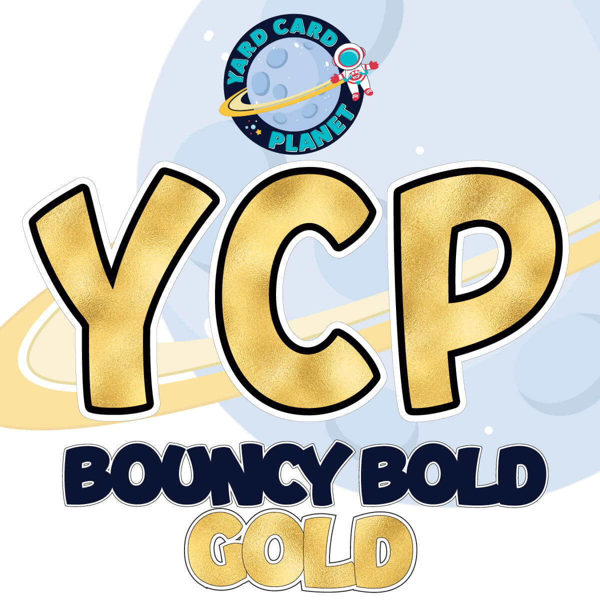 23" Bouncy Bold BB 100 pc. Letters, Numbers and Symbols Pro Set in Metallic Foil Pattern