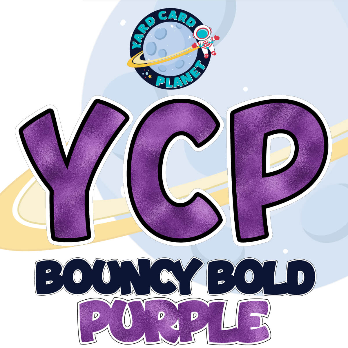 23" Bouncy Bold BB 100 pc. Letters, Numbers and Symbols Pro Set in Metallic Foil Pattern