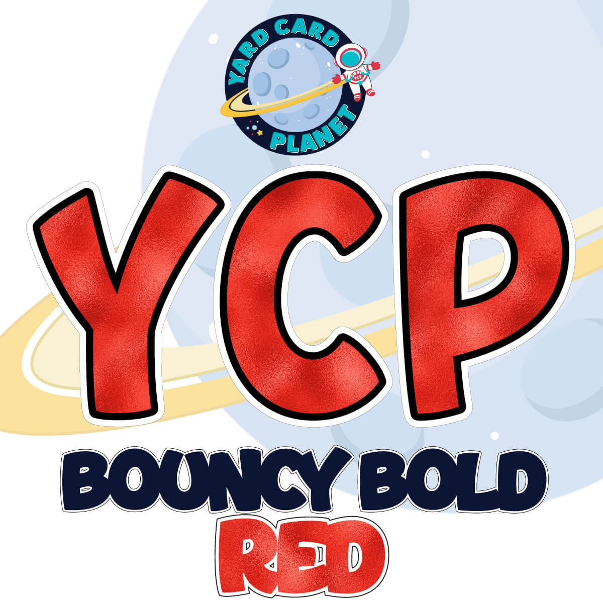 23" Bouncy Bold BB 100 pc. Letters, Numbers and Symbols Pro Set in Metallic Foil Pattern