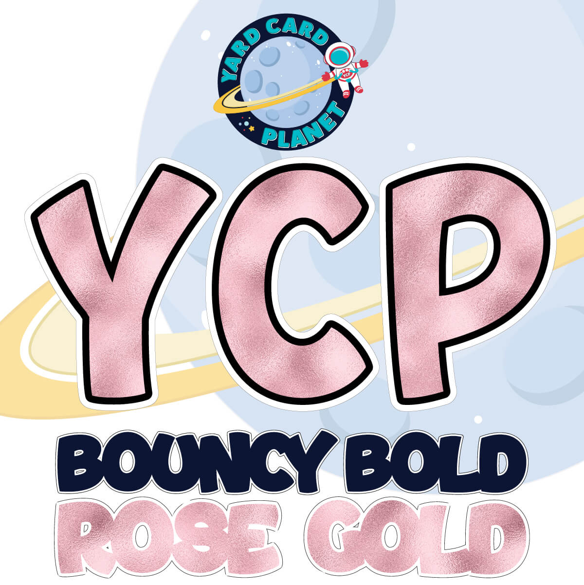 23" Bouncy Bold BB 100 pc. Letters, Numbers and Symbols Pro Set in Metallic Foil Pattern