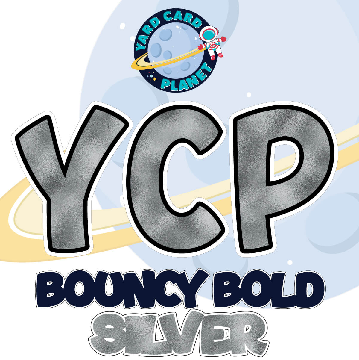 23" Bouncy Bold BB 100 pc. Letters, Numbers and Symbols Pro Set in Metallic Foil Pattern