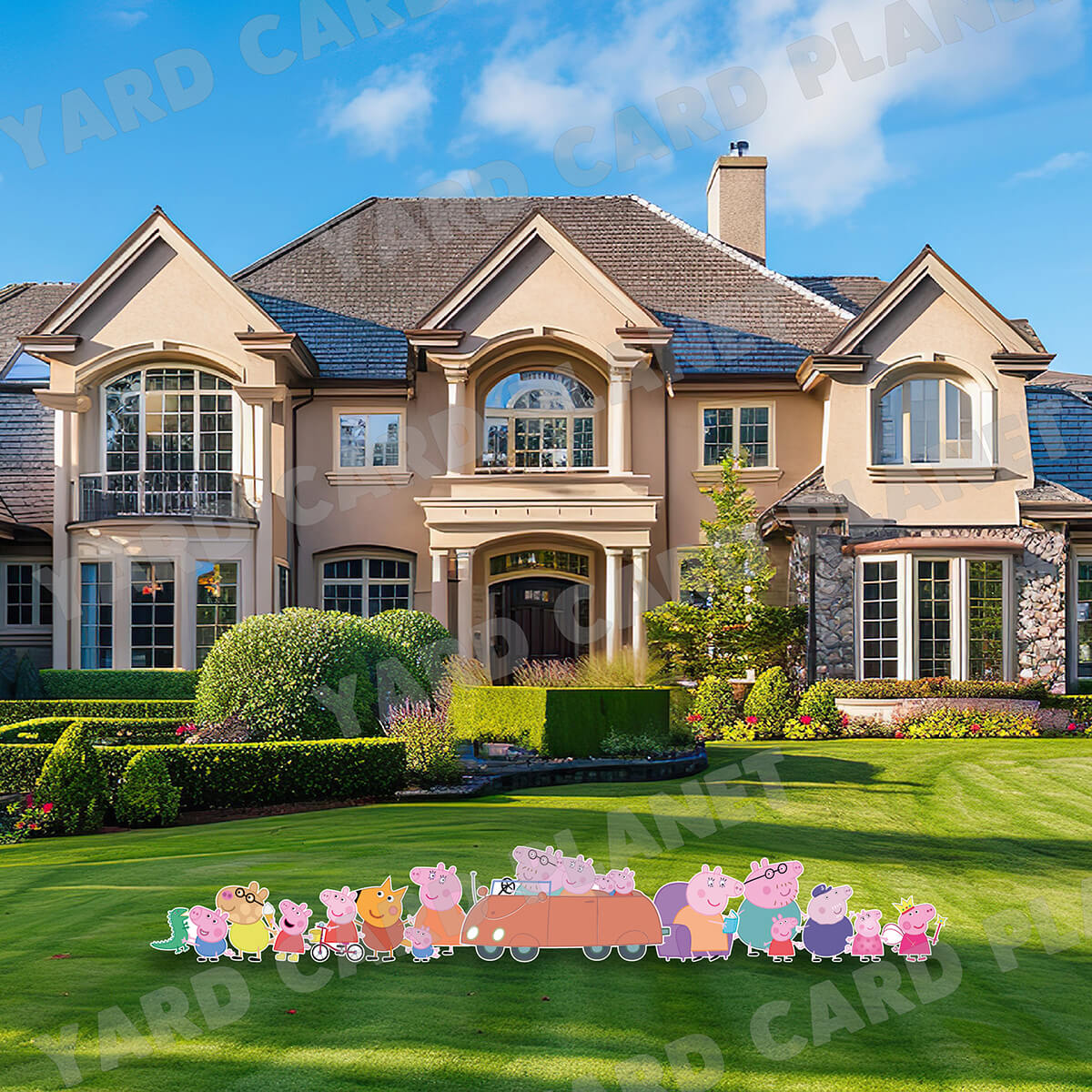 Playful Pig Family Yard Card Flair Set