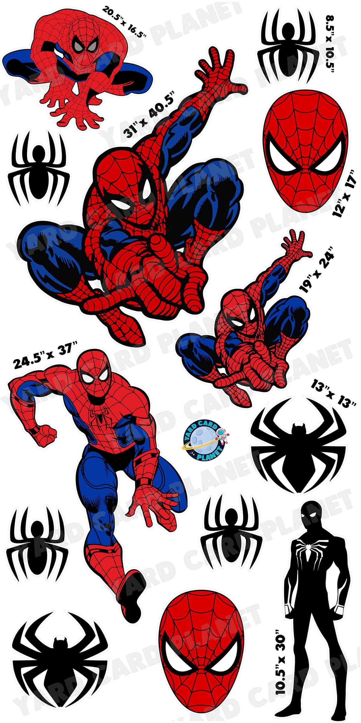 Web Slinging Hero Yard Card Flair Set