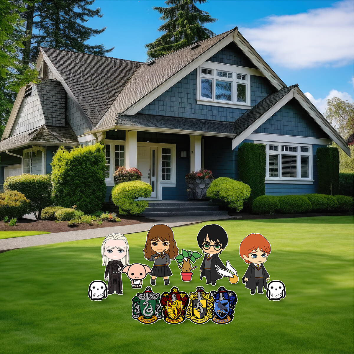 Wizard School Magic Yard Card Flair Set