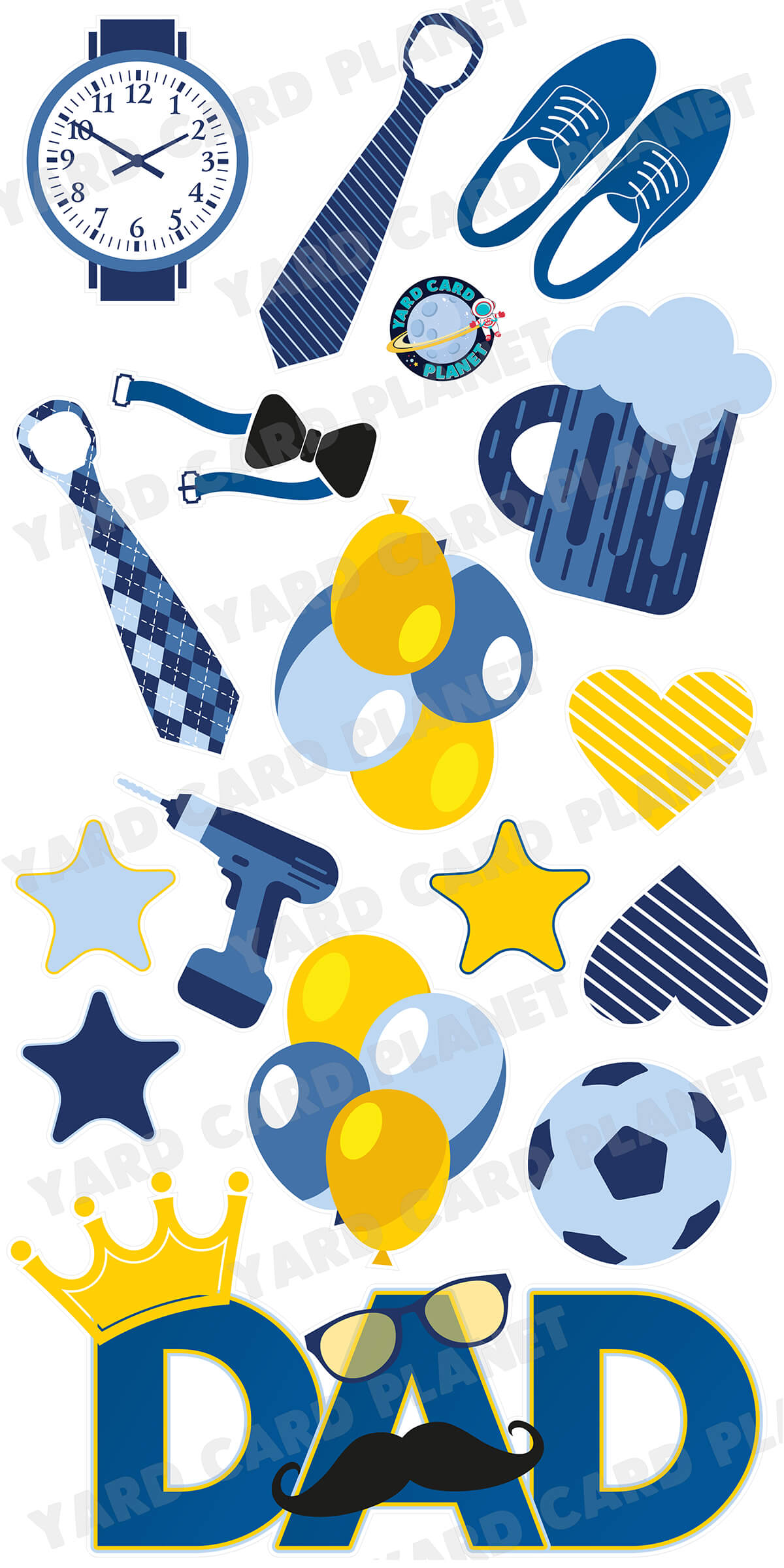 Dad EZ Quick Sign and Yard Card Flair Set