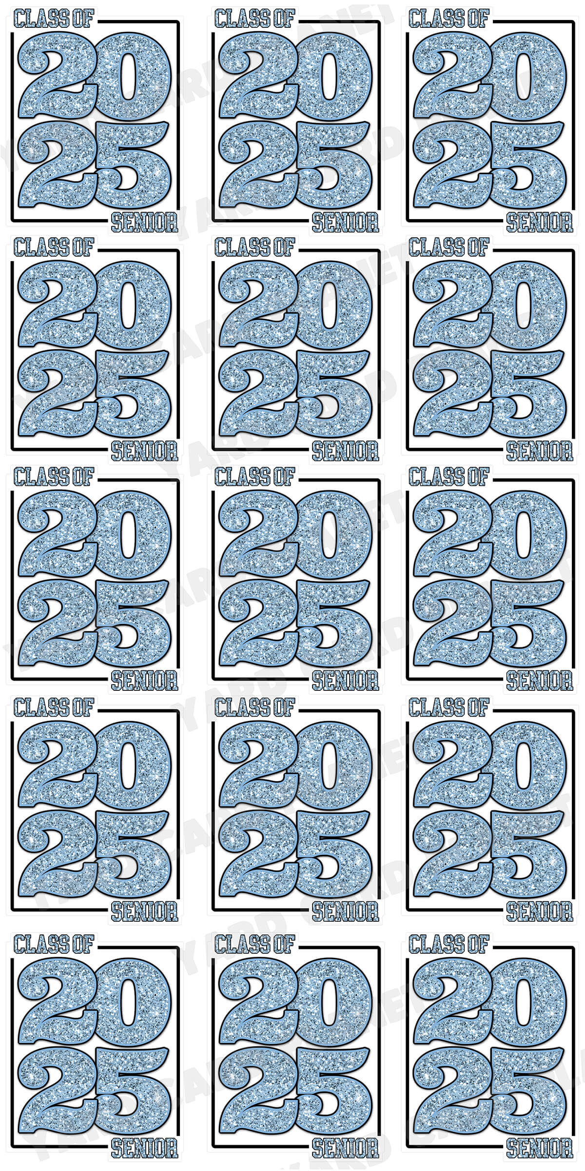 Happy New Year 2022 top Yard Cards uv High resolution Coroplast printing. Full Sheet