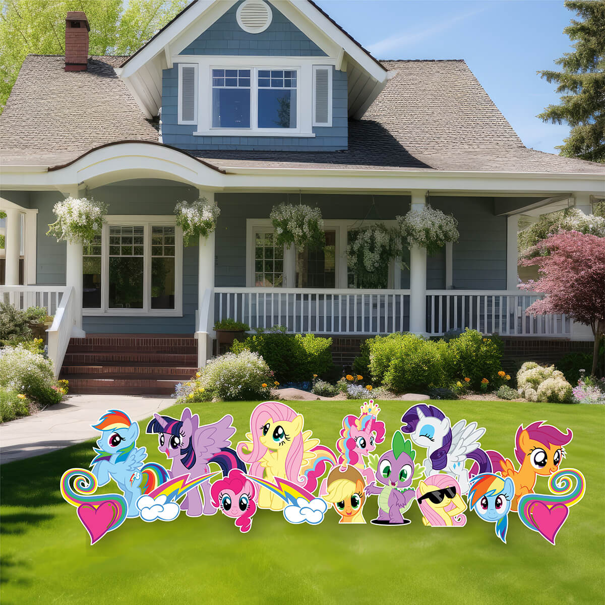 Cute Pony Yard Card Flair Set