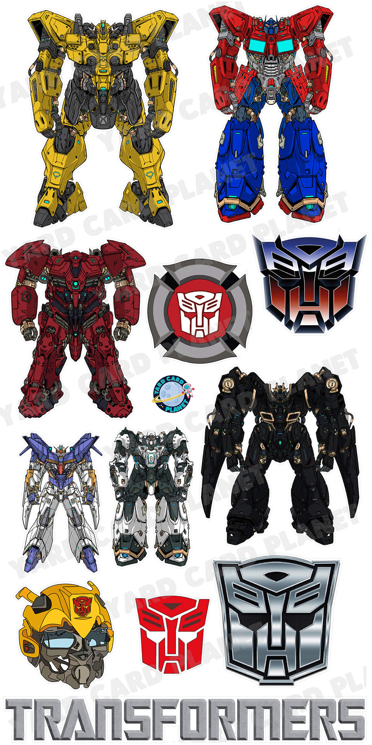 Battle Robots Yard Card Flair Set