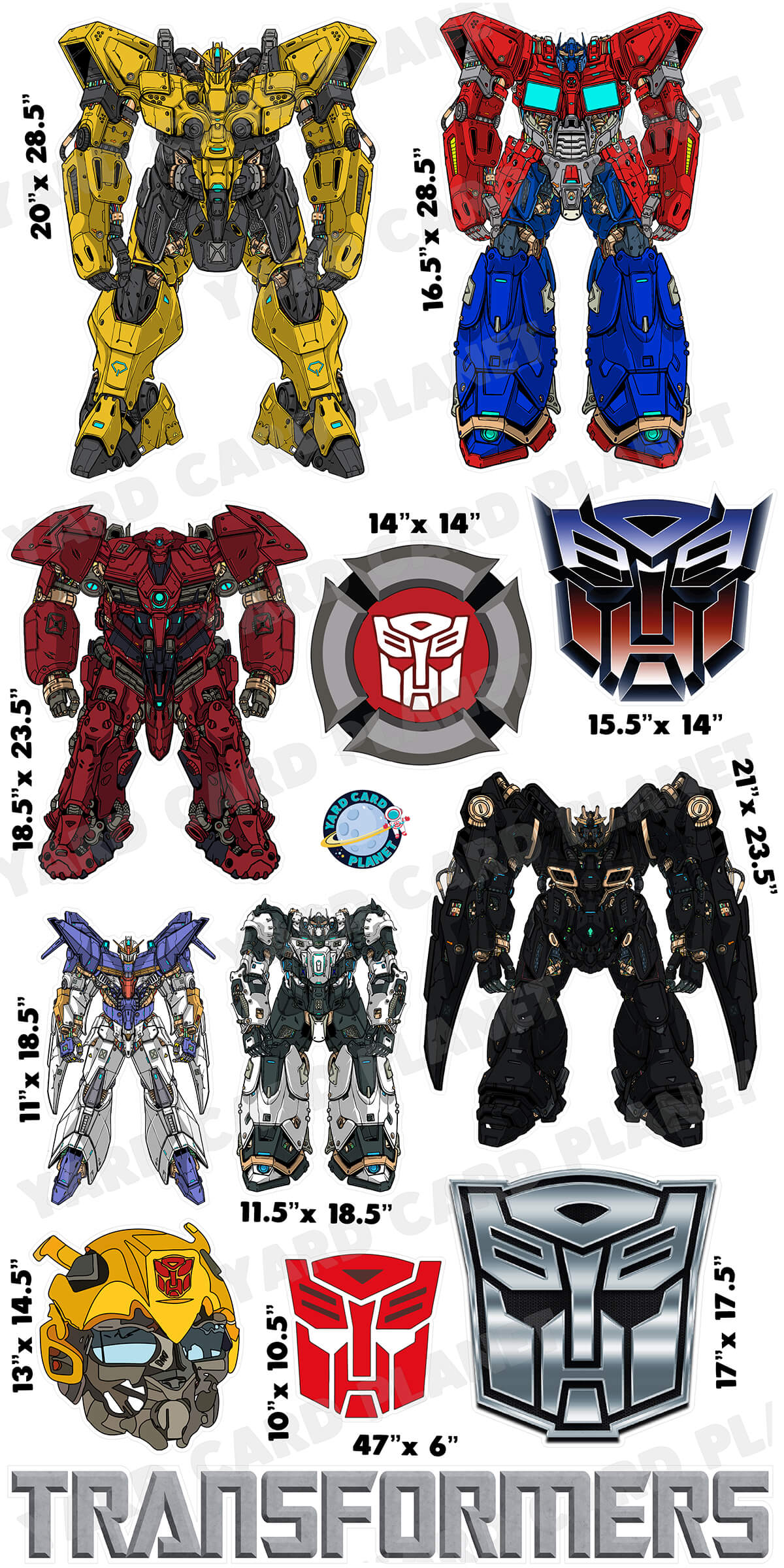 Battle Robots Yard Card Flair Set