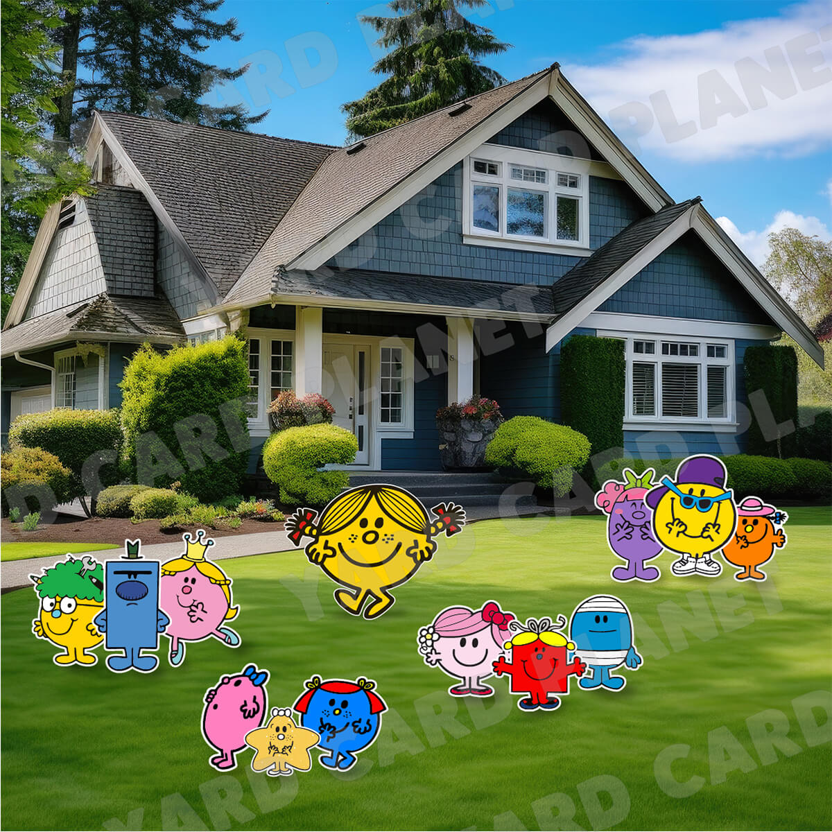 Colorful Character Crew Yard Card Flair Set