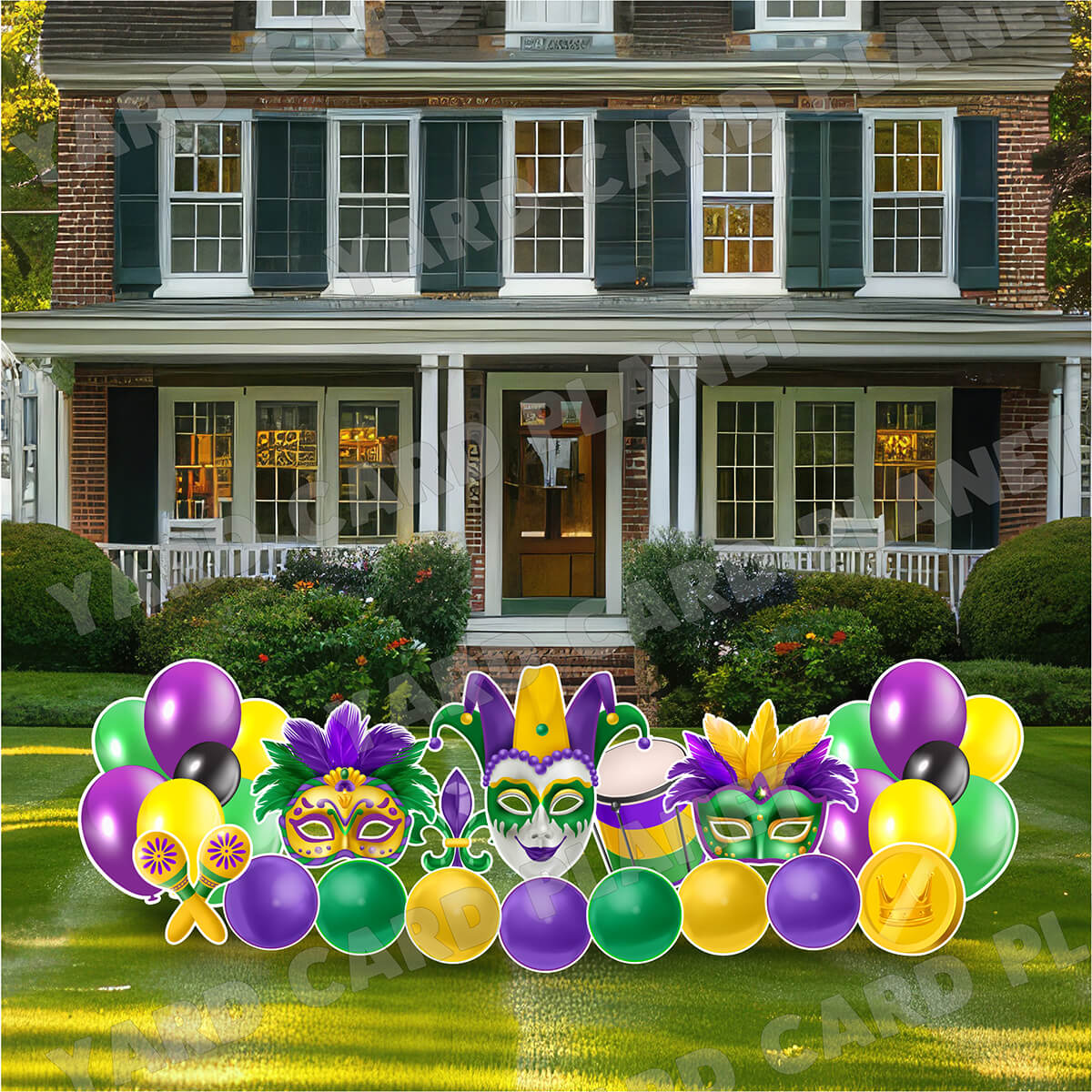 Mardi Gras Yard Card Flair Set