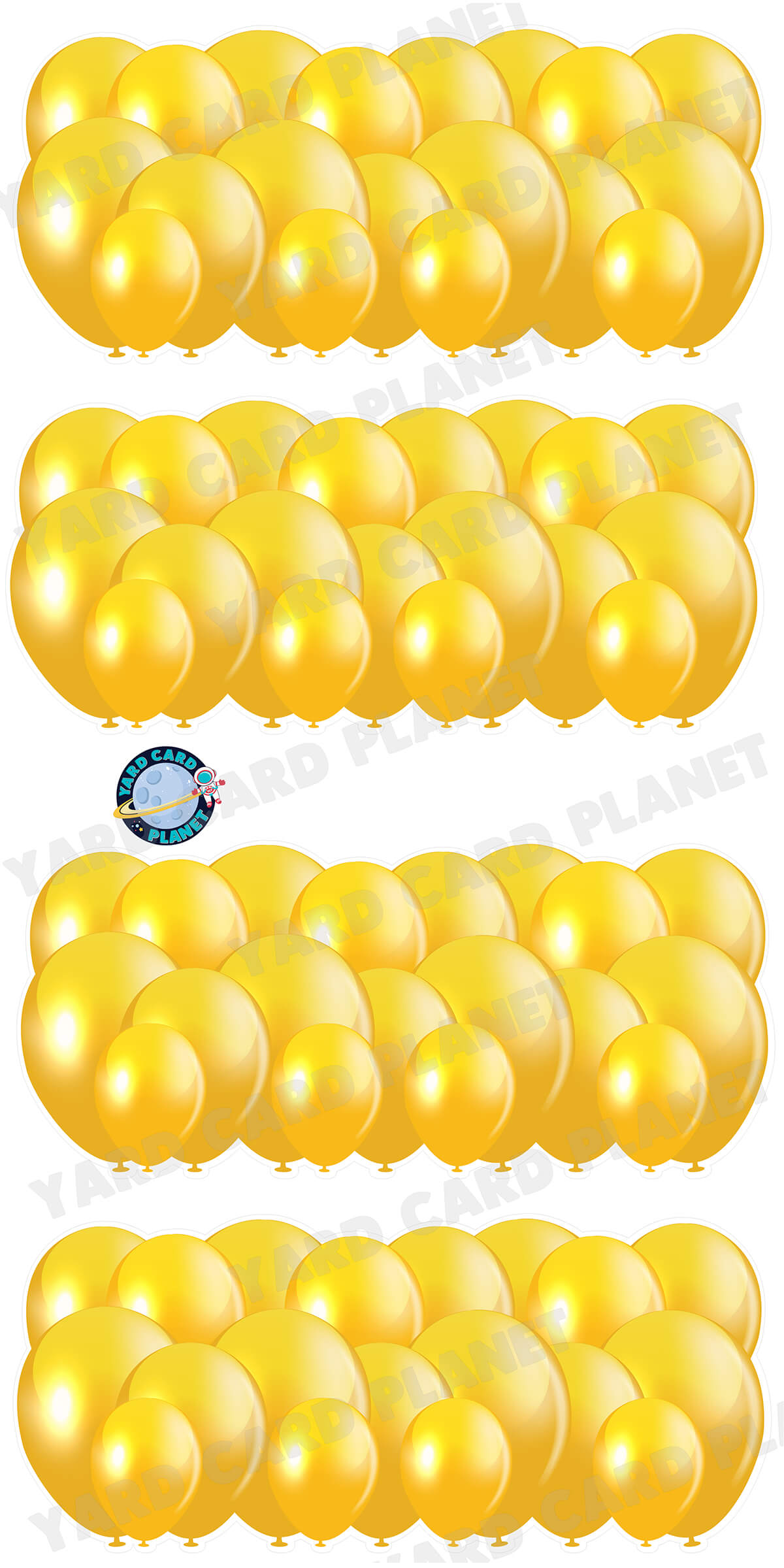 Gold Balloon Panels Yard Card Set