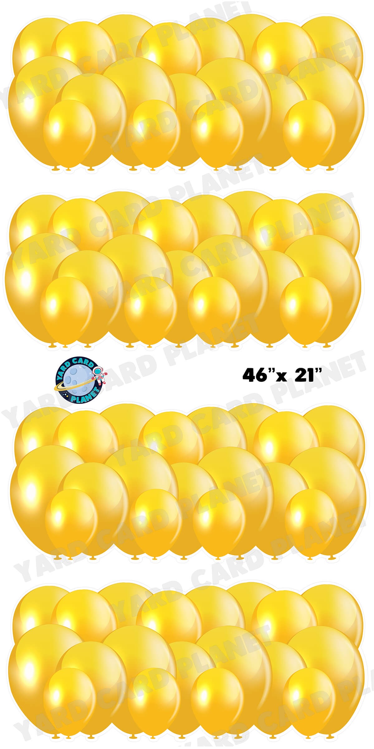 Gold Balloon Panels Yard Card Set