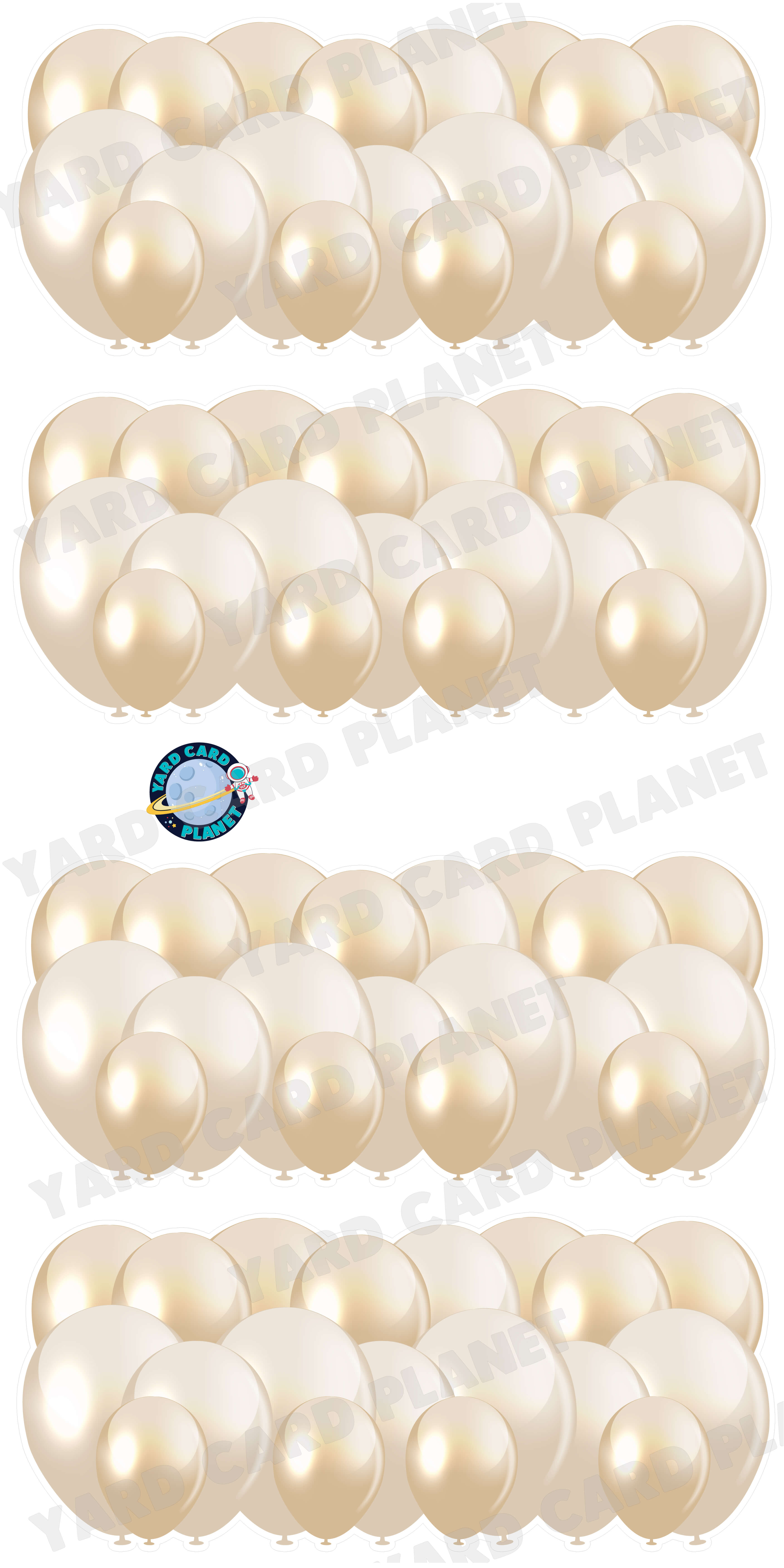 Tan Balloon Panels Yard Card Set