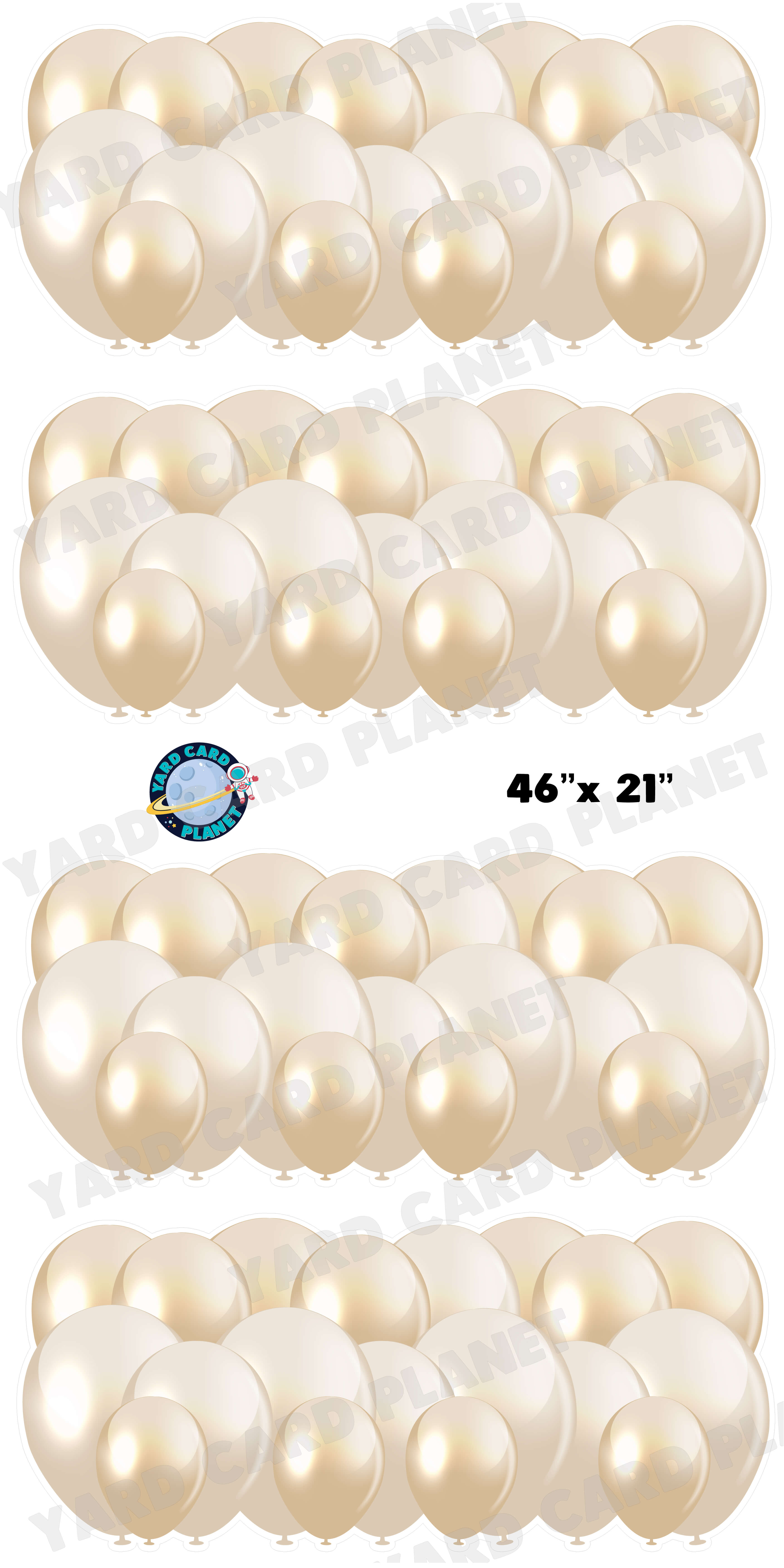 Tan Balloon Panels Yard Card Set