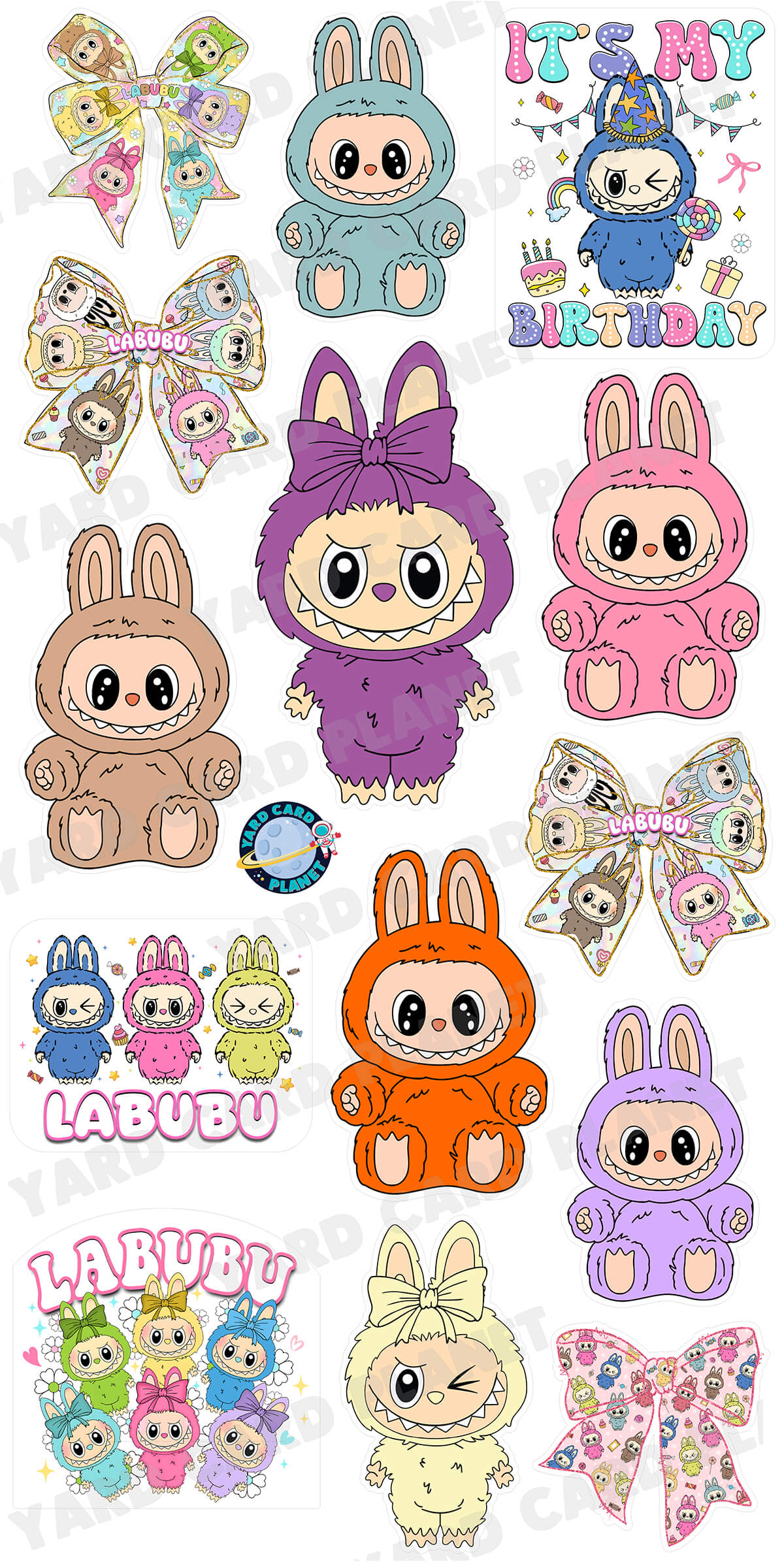 The Bubu Monsters Yard Card Flair Set