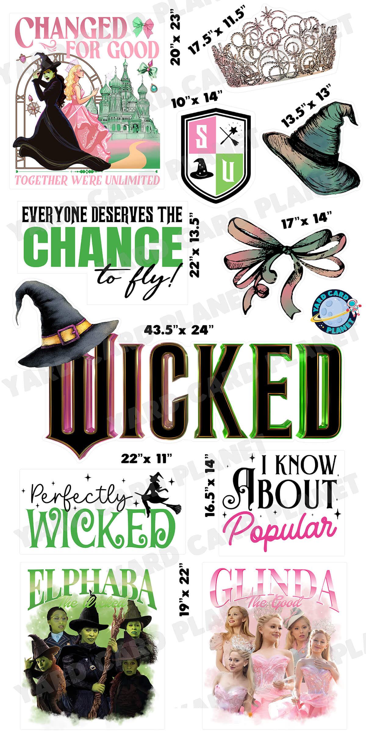Enchanted Witches and Magic Yard Card Flair Set