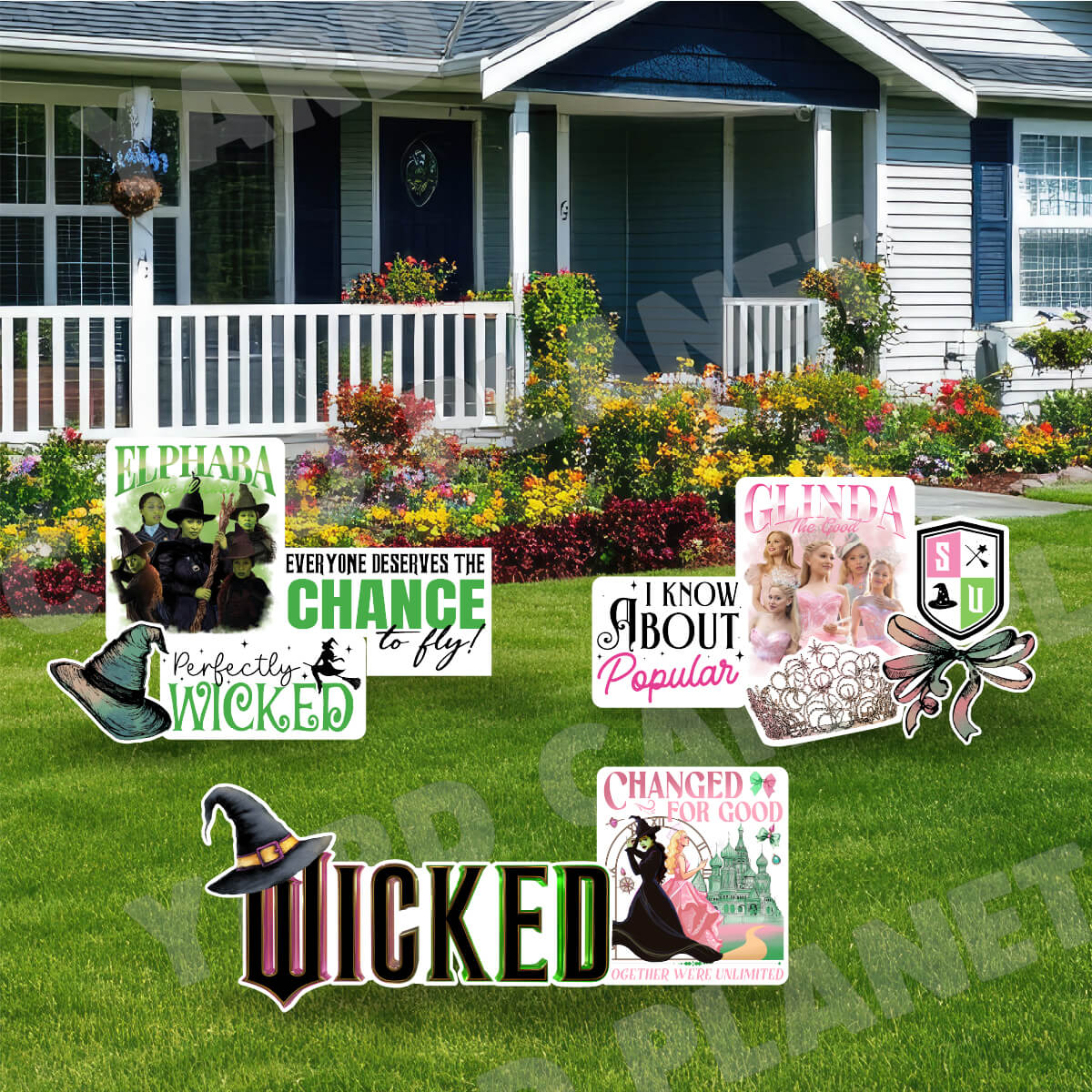 Enchanted Witches and Magic Yard Card Flair Set