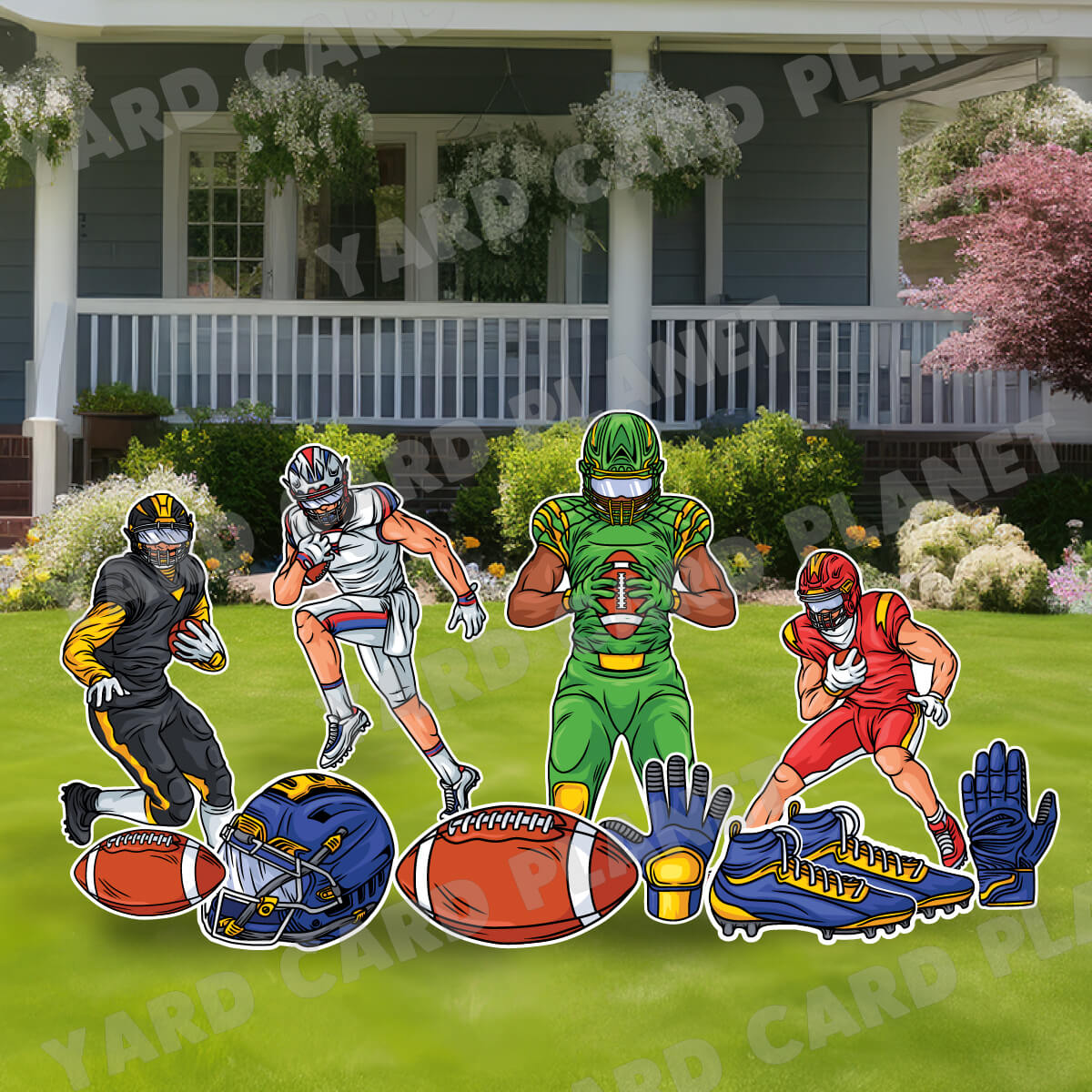 Game Day Football Yard Card Flair Set