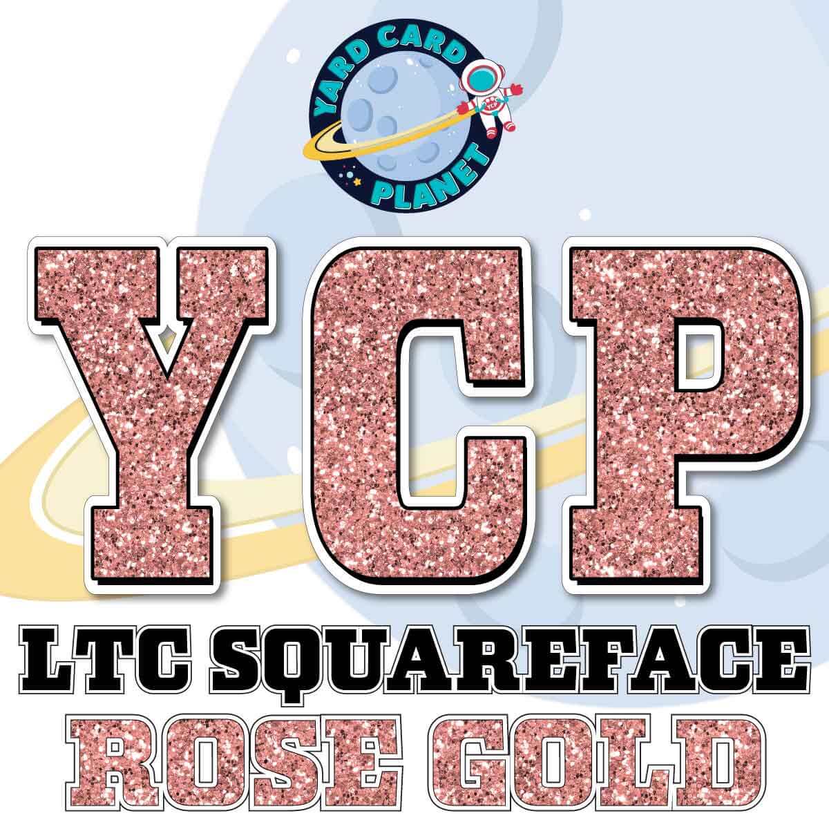 23" LTC Squareface 90 pc. Letters, Numbers and Symbols Pro Set in Glitter Pattern