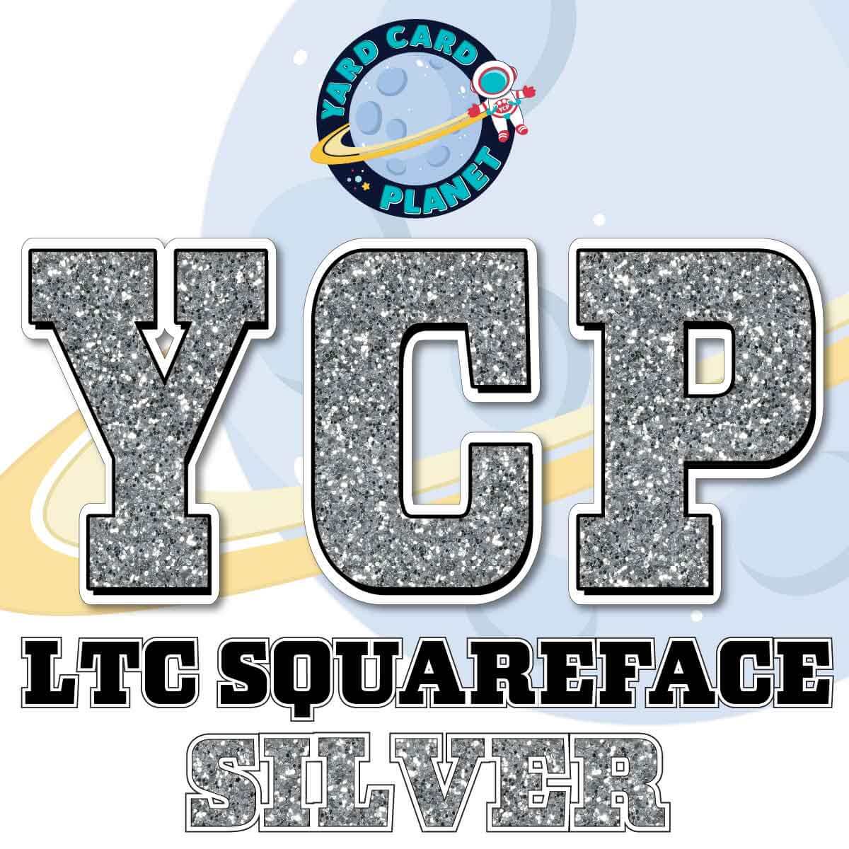 23" LTC Squareface 90 pc. Letters, Numbers and Symbols Pro Set in Glitter Pattern