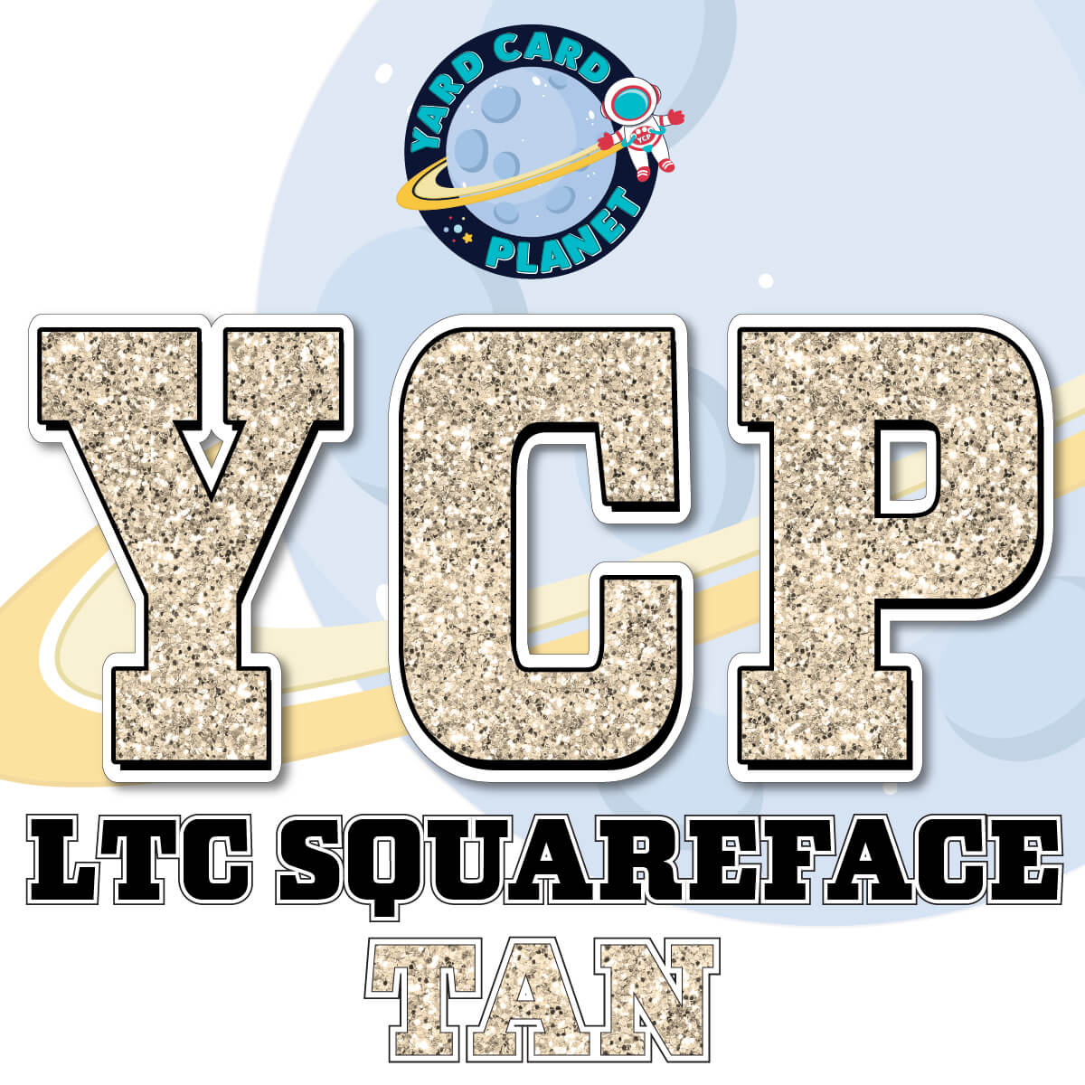 23" LTC Squareface 90 pc. Letters, Numbers and Symbols Pro Set in Glitter Pattern