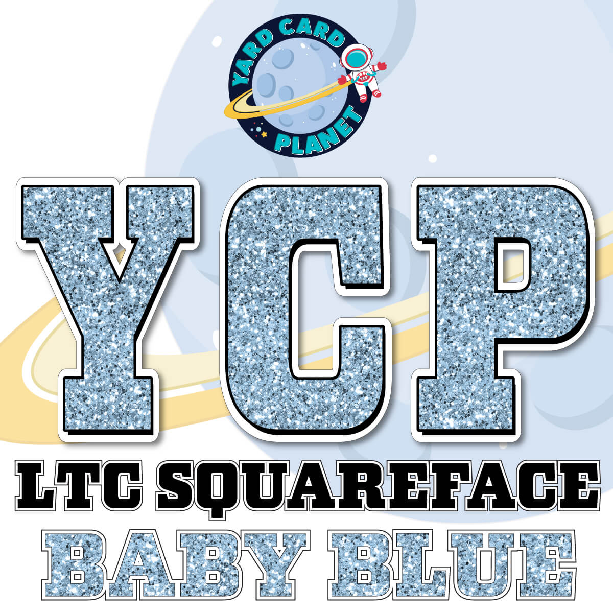 23" LTC Squareface 35 pc. Large Letter Set in Glitter Pattern