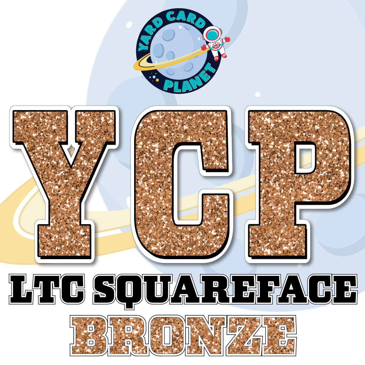 23" LTC Squareface 90 pc. Letters, Numbers and Symbols Pro Set in Glitter Pattern
