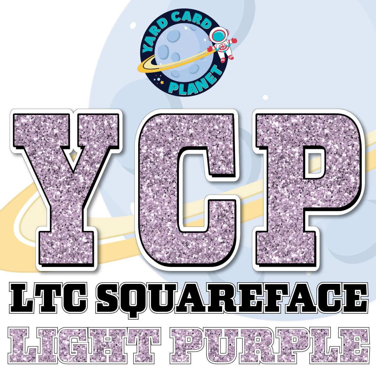 23" LTC Squareface 90 pc. Letters, Numbers and Symbols Pro Set in Glitter Pattern