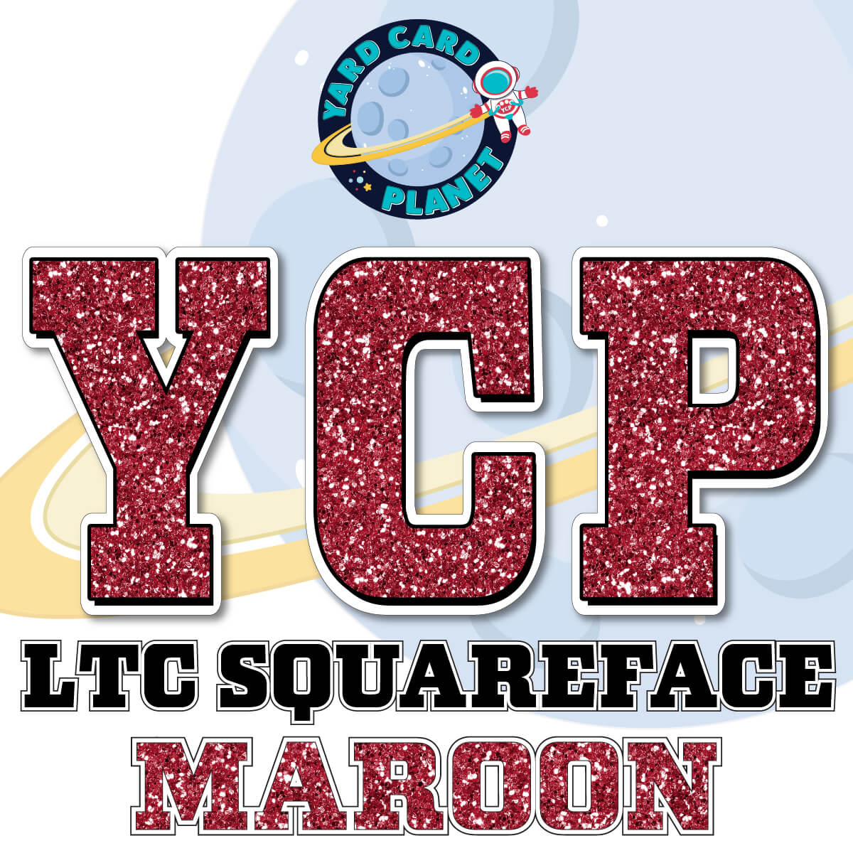23" LTC Squareface 90 pc. Letters, Numbers and Symbols Pro Set in Glitter Pattern