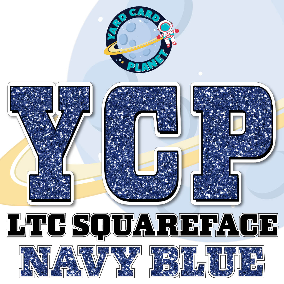 23" LTC Squareface 90 pc. Letters, Numbers and Symbols Pro Set in Glitter Pattern