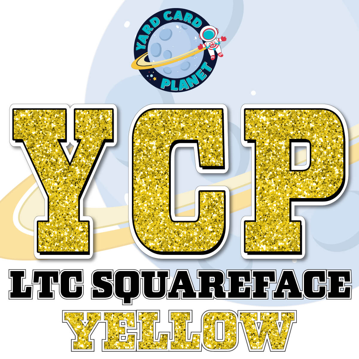 23" LTC Squareface 90 pc. Letters, Numbers and Symbols Pro Set in Glitter Pattern