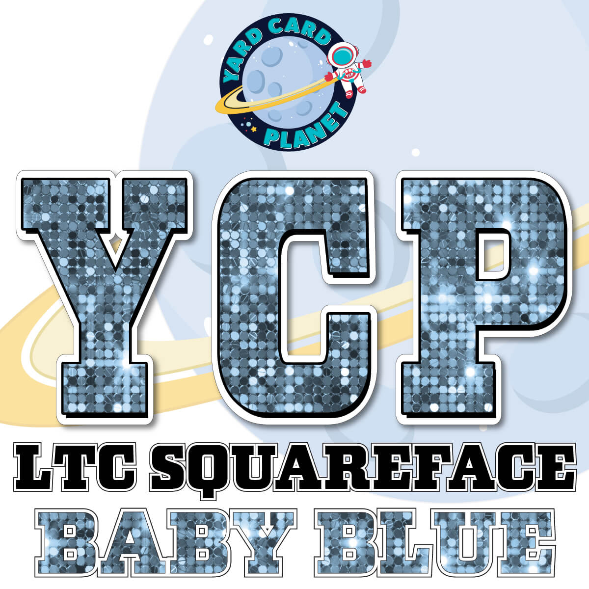 23" LTC Squareface 35 pc. Large Letter Set in Sequin Pattern
