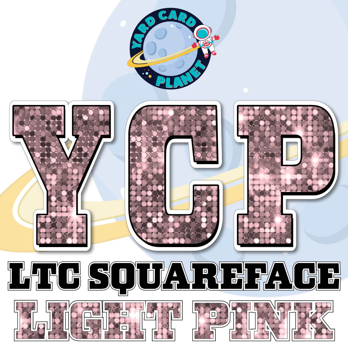 23" LTC Squareface 35 pc. Large Letter Set in Sequin Pattern