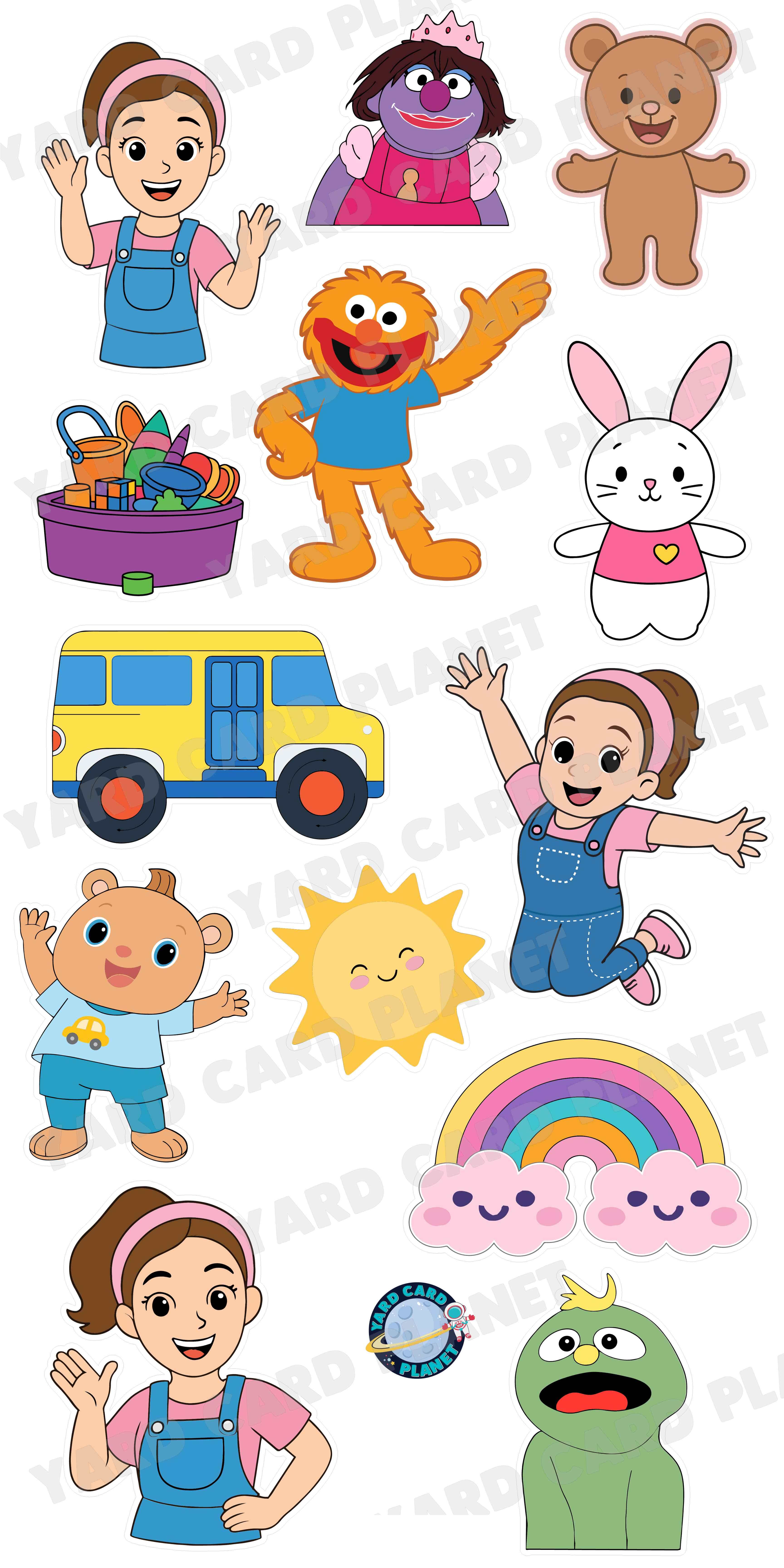 Rachel and Friends Yard Card Flair Set