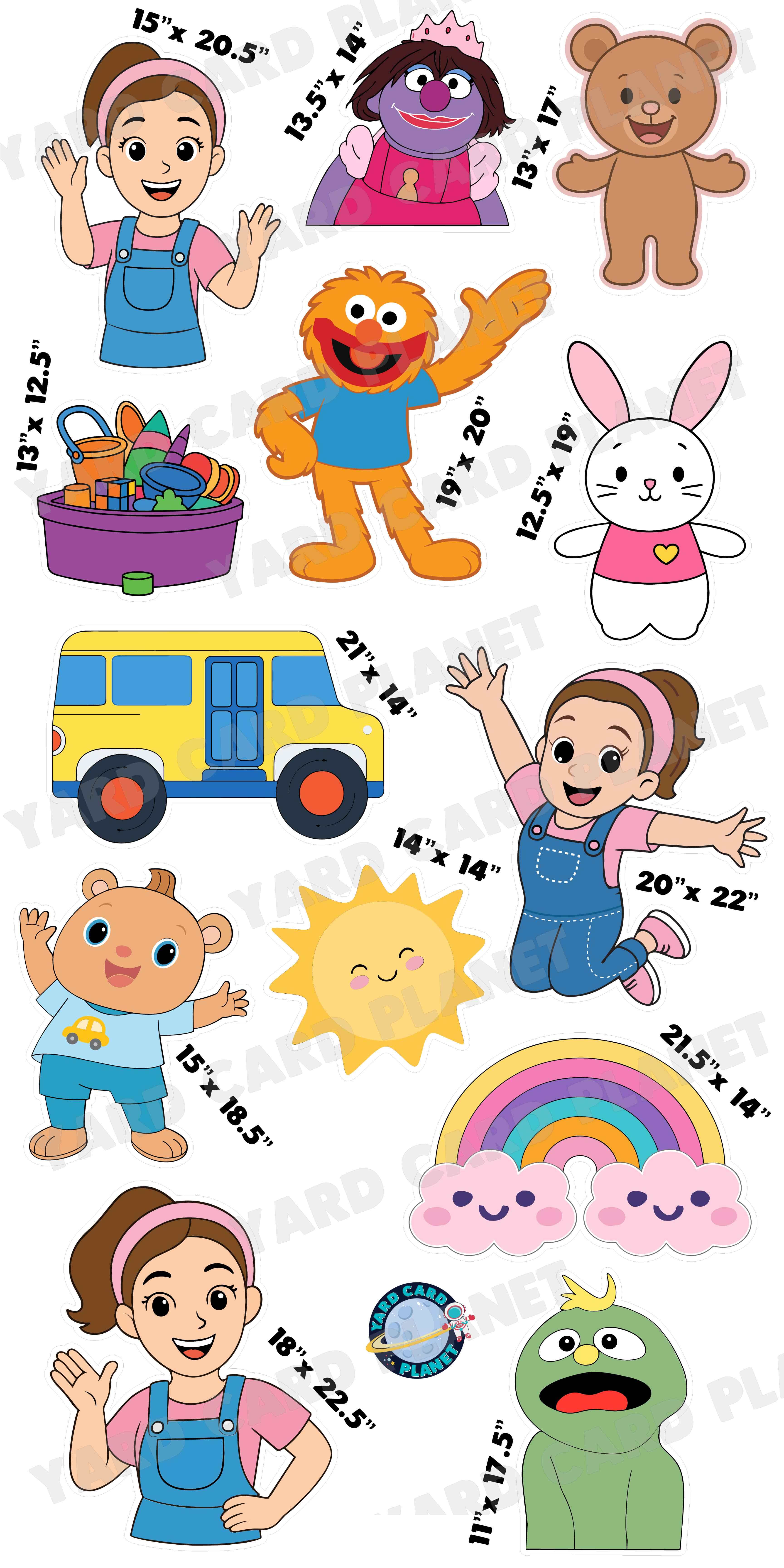 Rachel and Friends Yard Card Flair Set