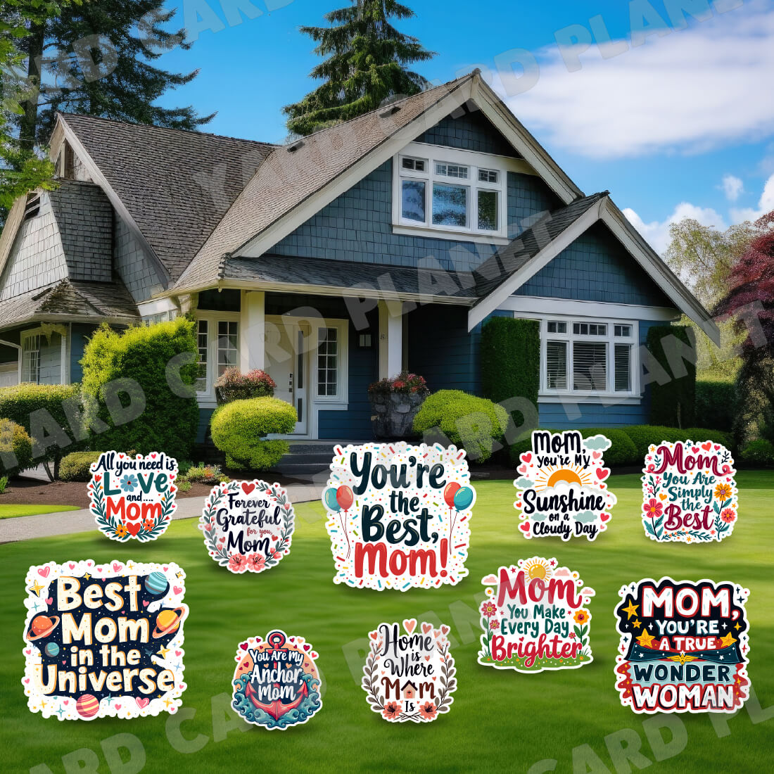 Inspirational Mom Signs Yard Card Flair Set