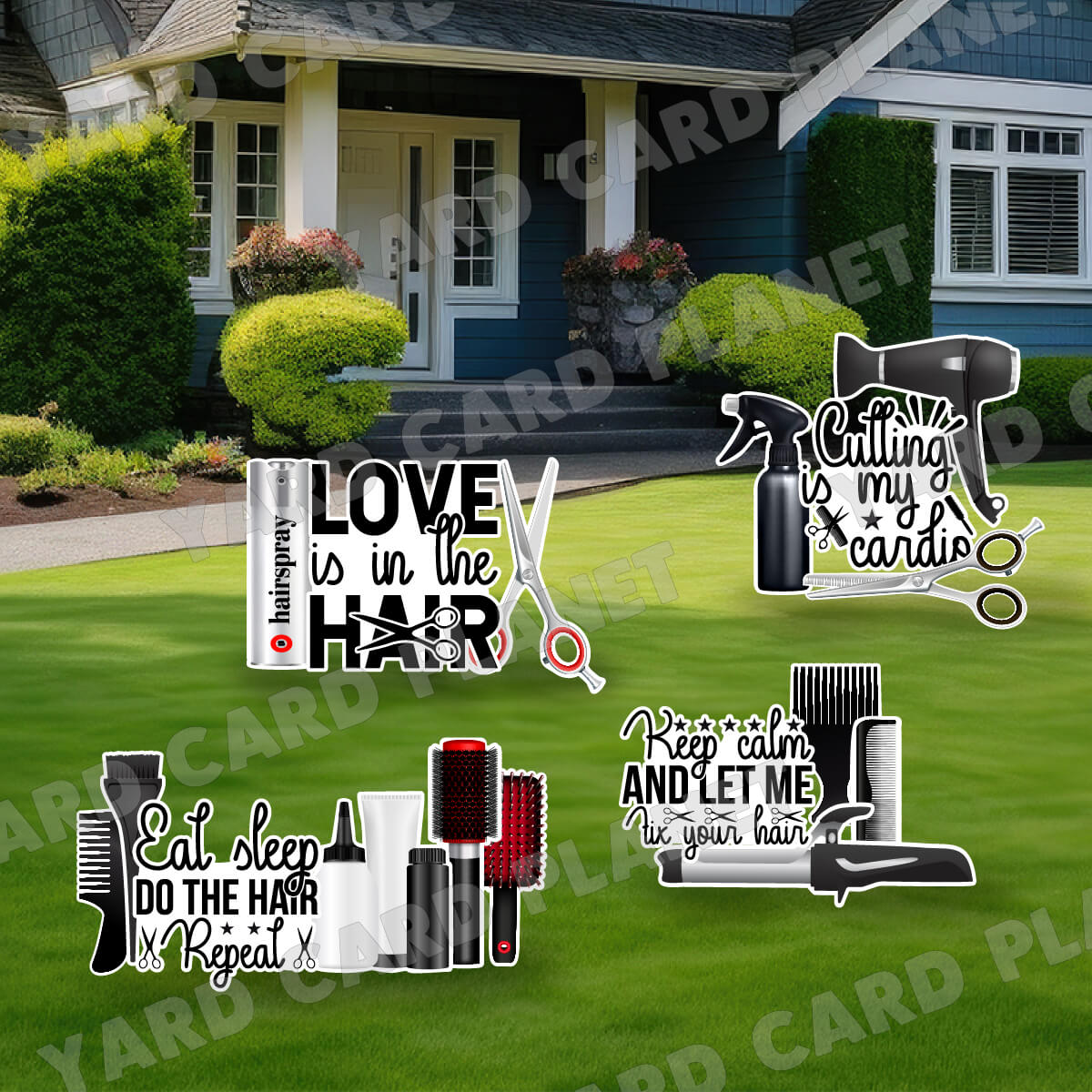 Hairdresser Yard Card Flair Set