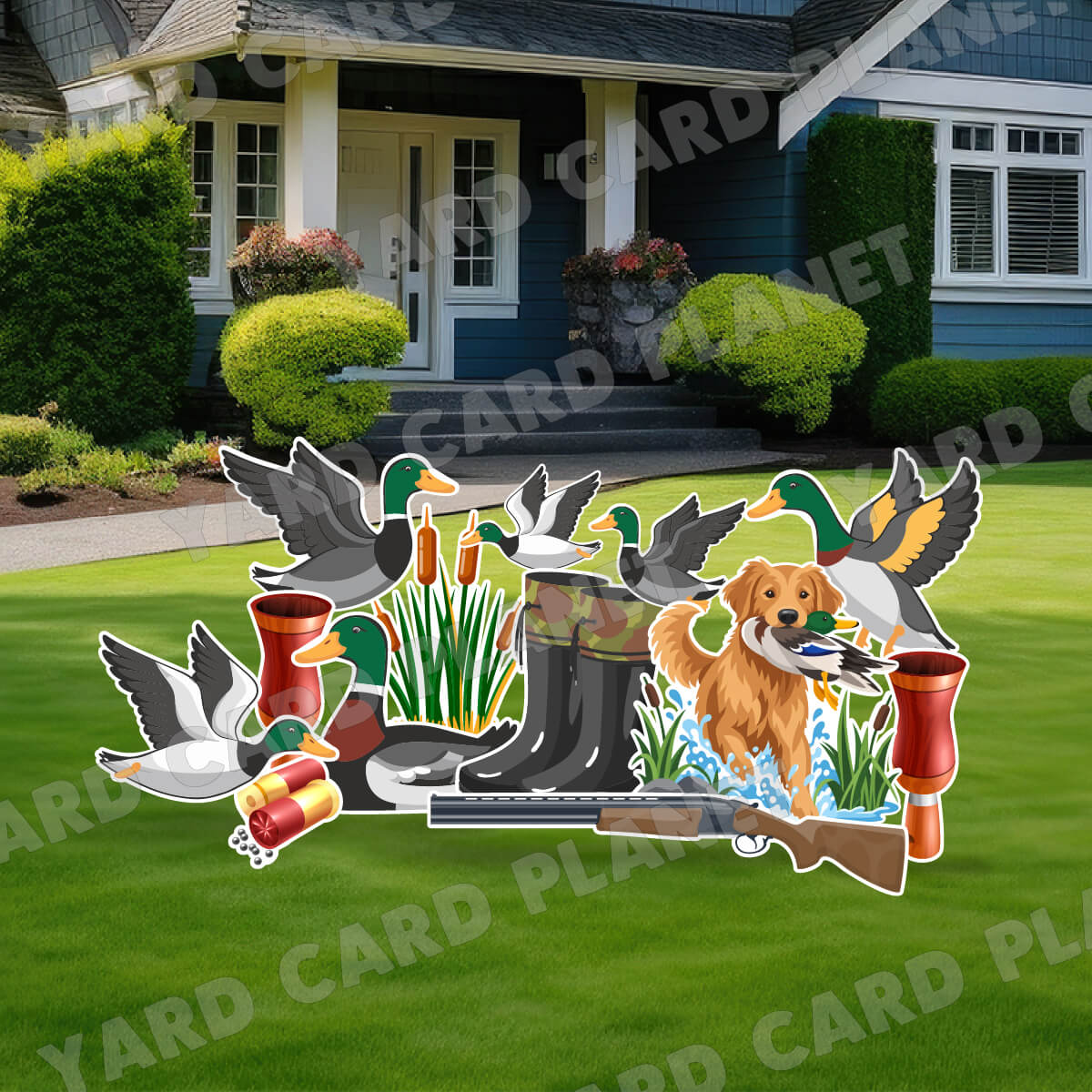 Duck Hunting Yard Card Flair Set